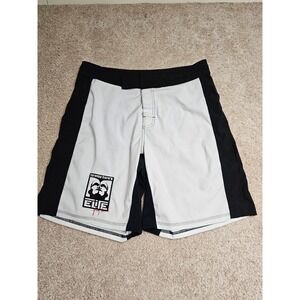 Jeremy Horns Elite MMA Grappling Board Shorts Black White Mens Size 36 USA Made